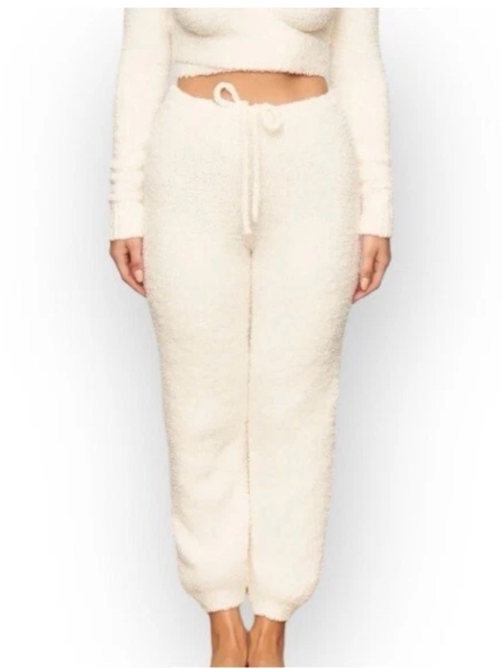 SKIMS Cream Plush joggers